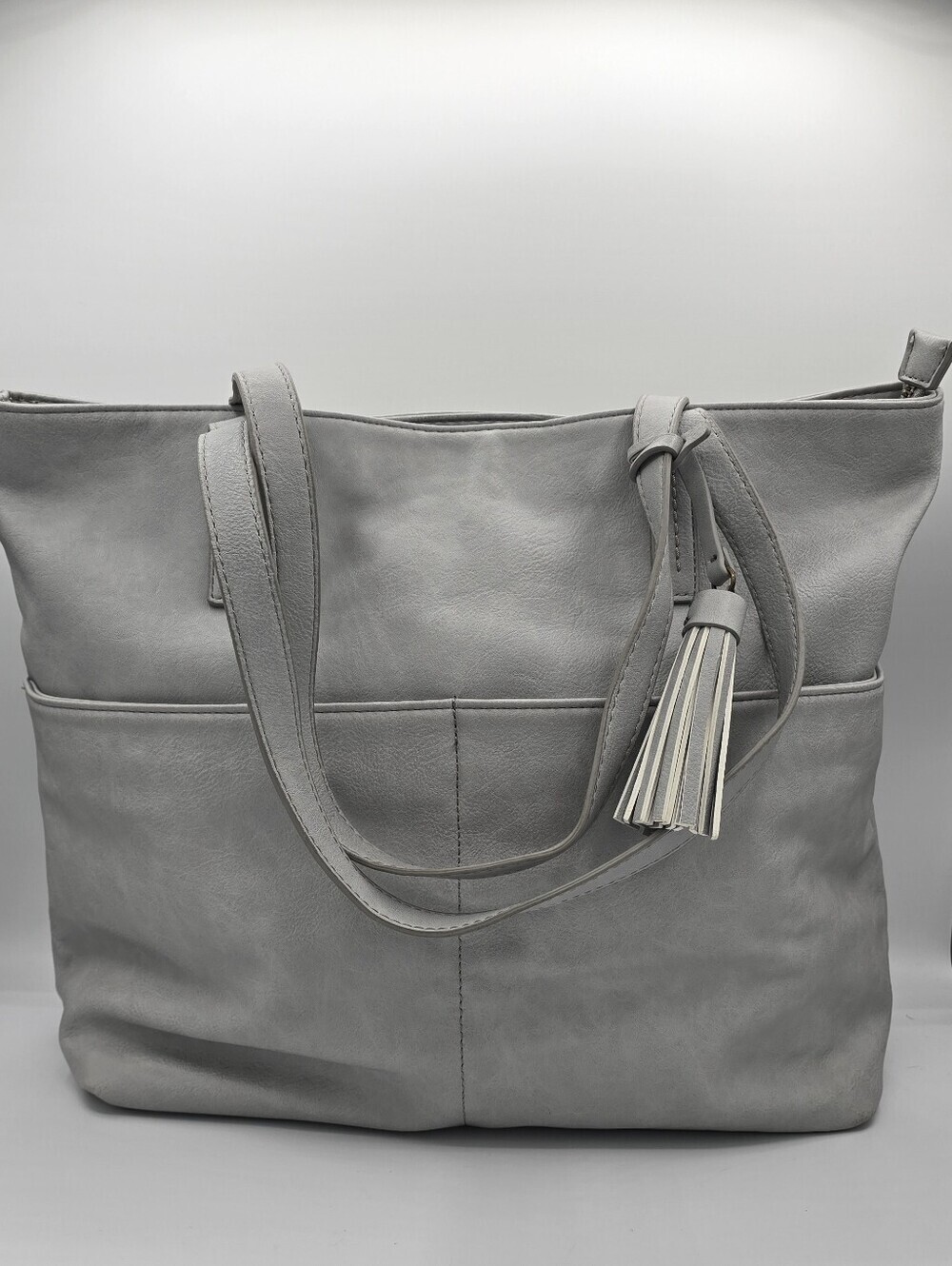 Sonoma Goods For Life - Large Pocket Tote Bag W Tassel Detail & Zipper Closure
